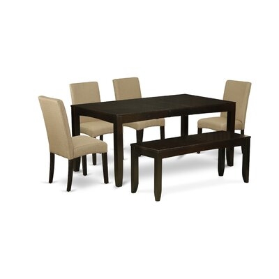 Curwood 6 Piece Extendable Solid Wood Dining Set - Image 0