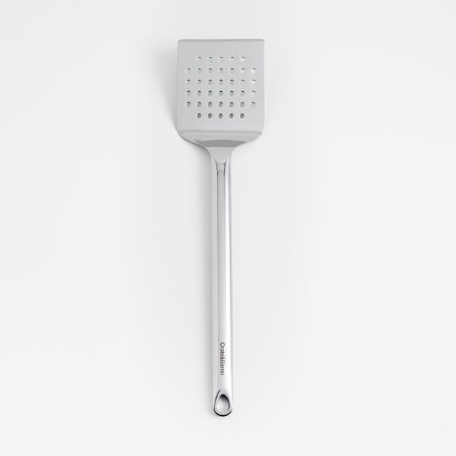 Crate & Barrel Stainless Steel Grill Turner Spatula - Image 0