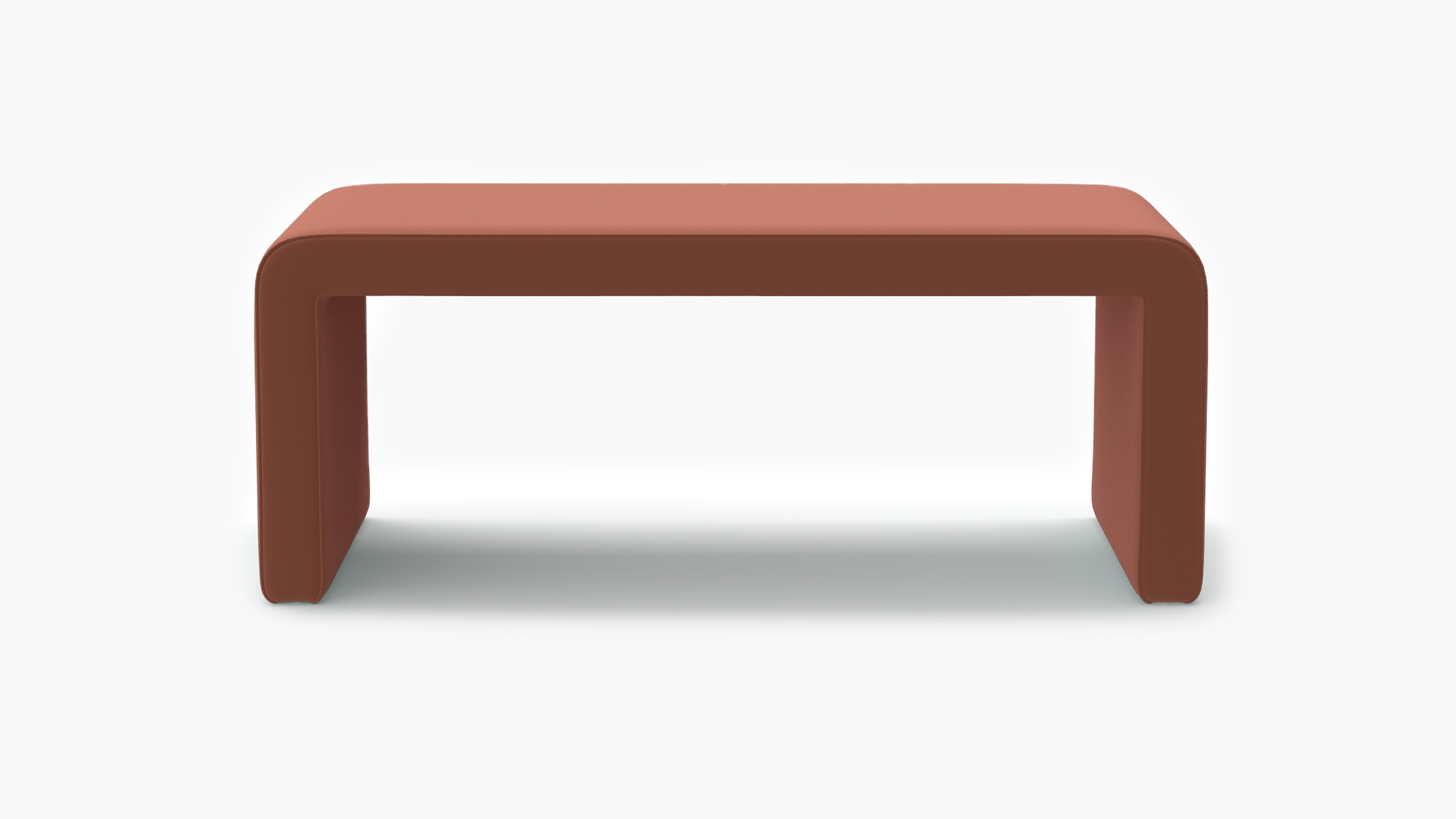 Waterfall Bench, Terracotta Performance Velvet - Image 0