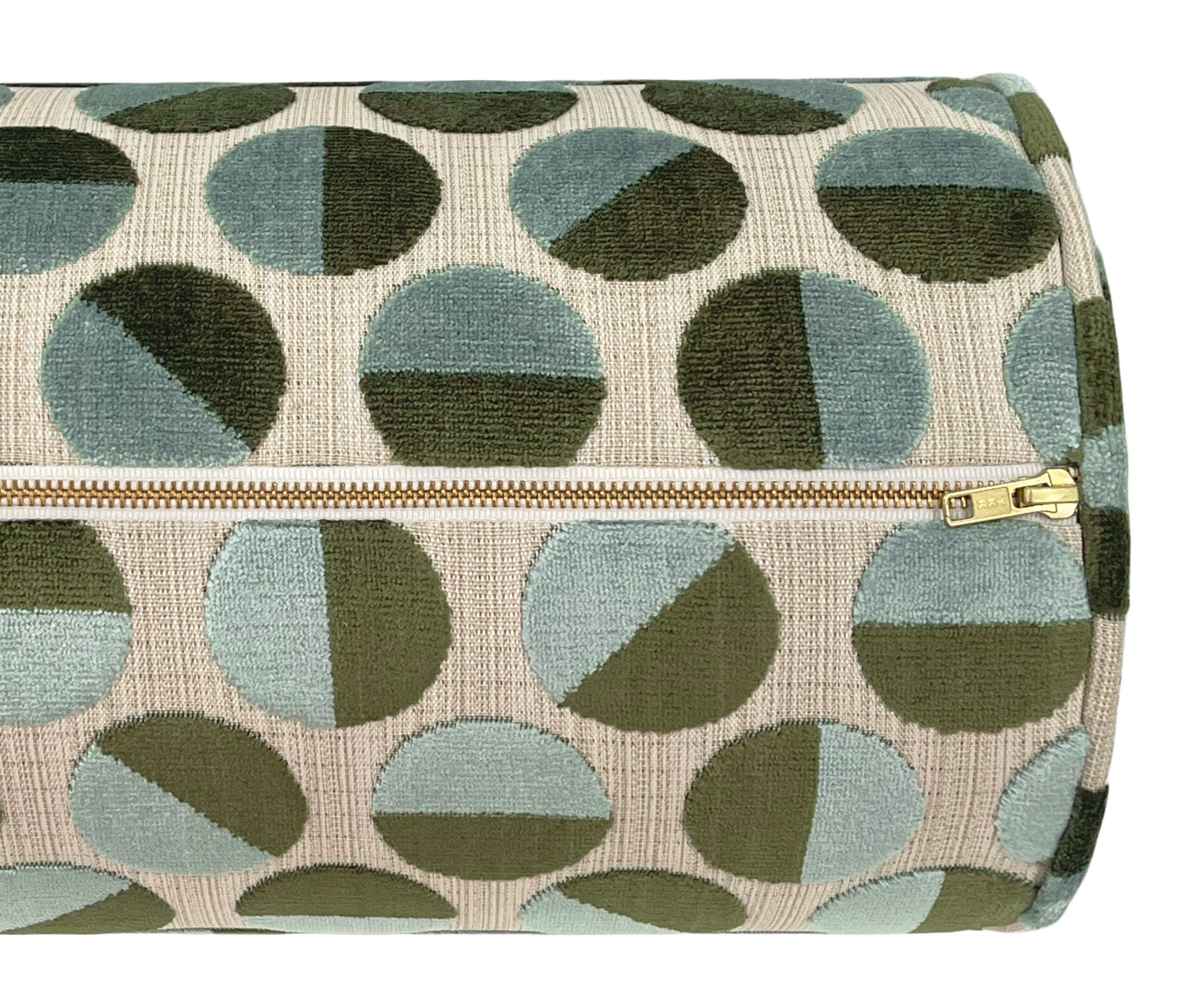 THE BOLSTER :: BROOKLYN CUT VELVET // SPA BLUE - TWIN // 9" X 24" - Image 3