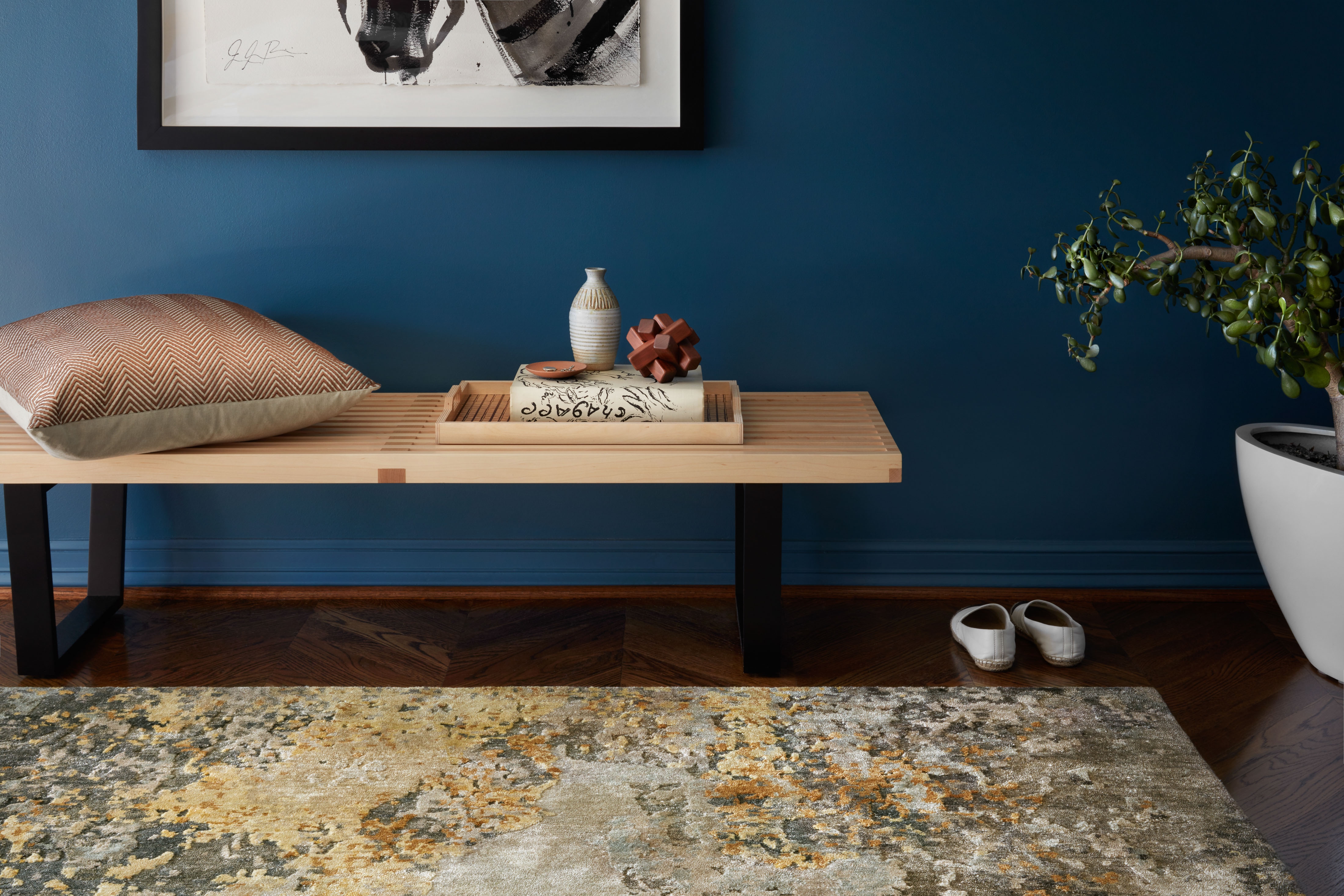 Loloi Elixir Grey / Peridot 18" x 18" Sample - Image 3