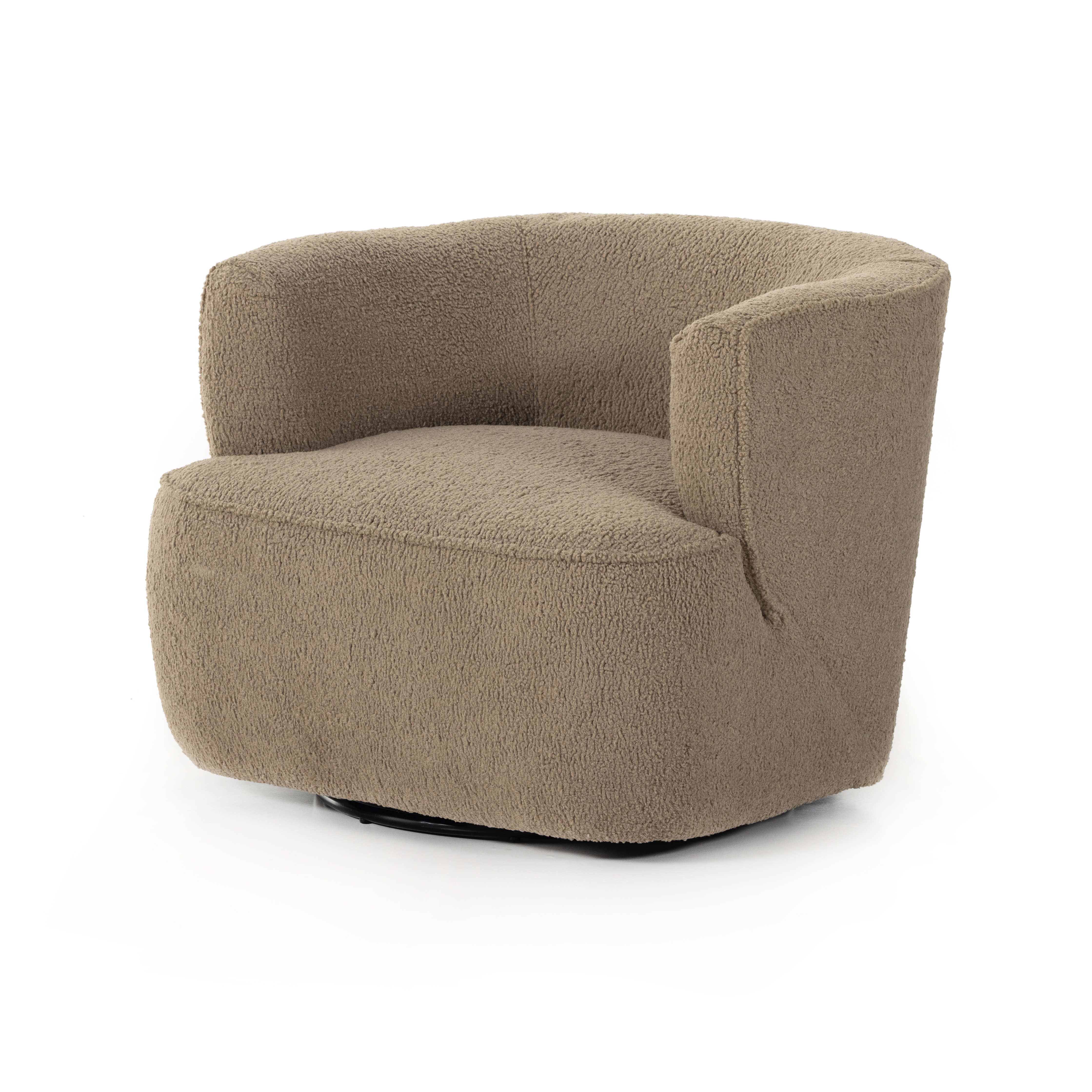 Mila Swivel Chair-Sheepskin Camel - Image 0
