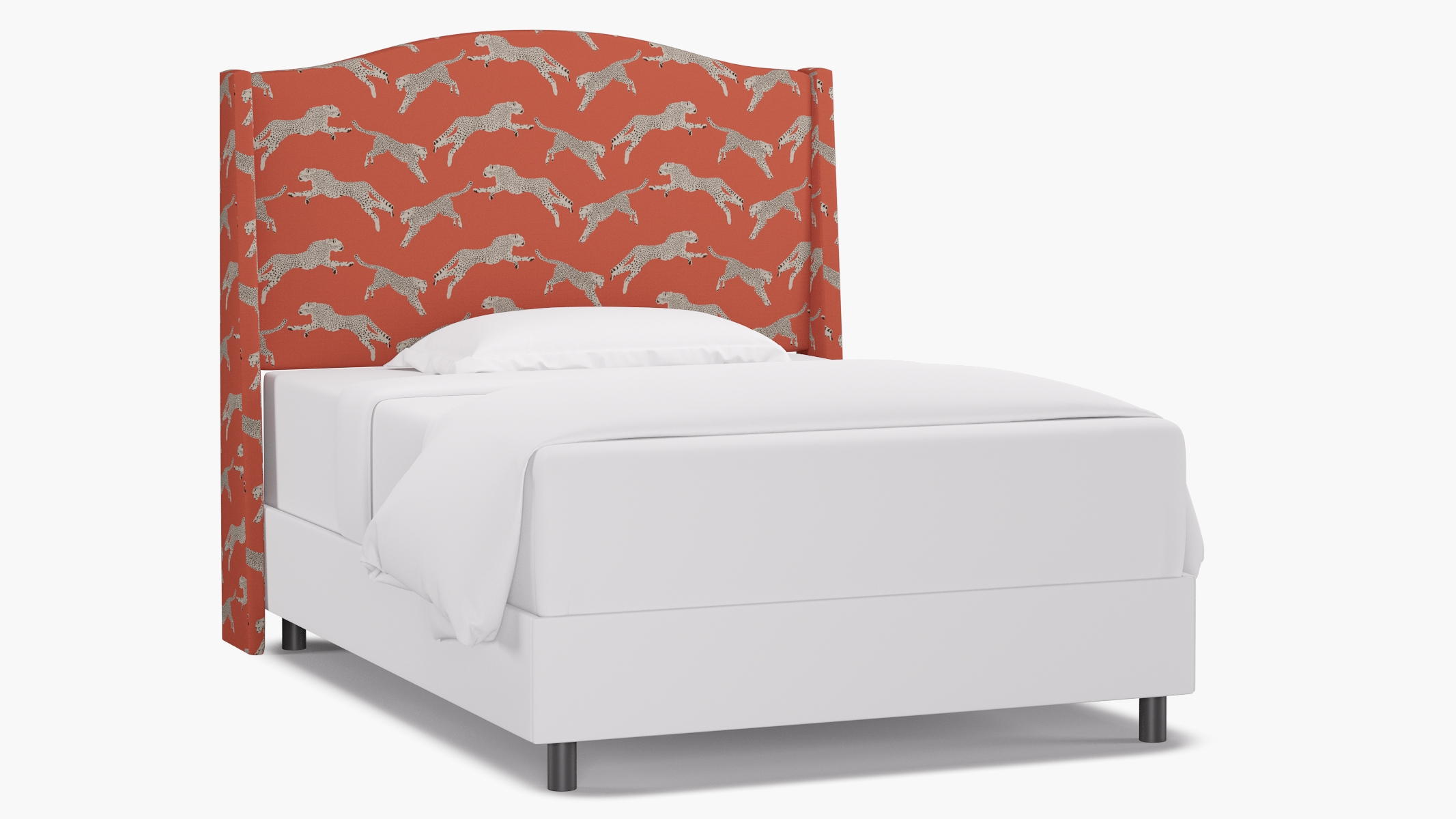 Classic Wingback Headboard, Henna Cheetah, Full - Image 0