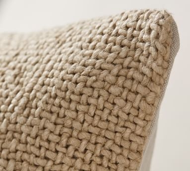 Faye Textured Linen Pillow Cover, 20 x 20", Camel - Image 1