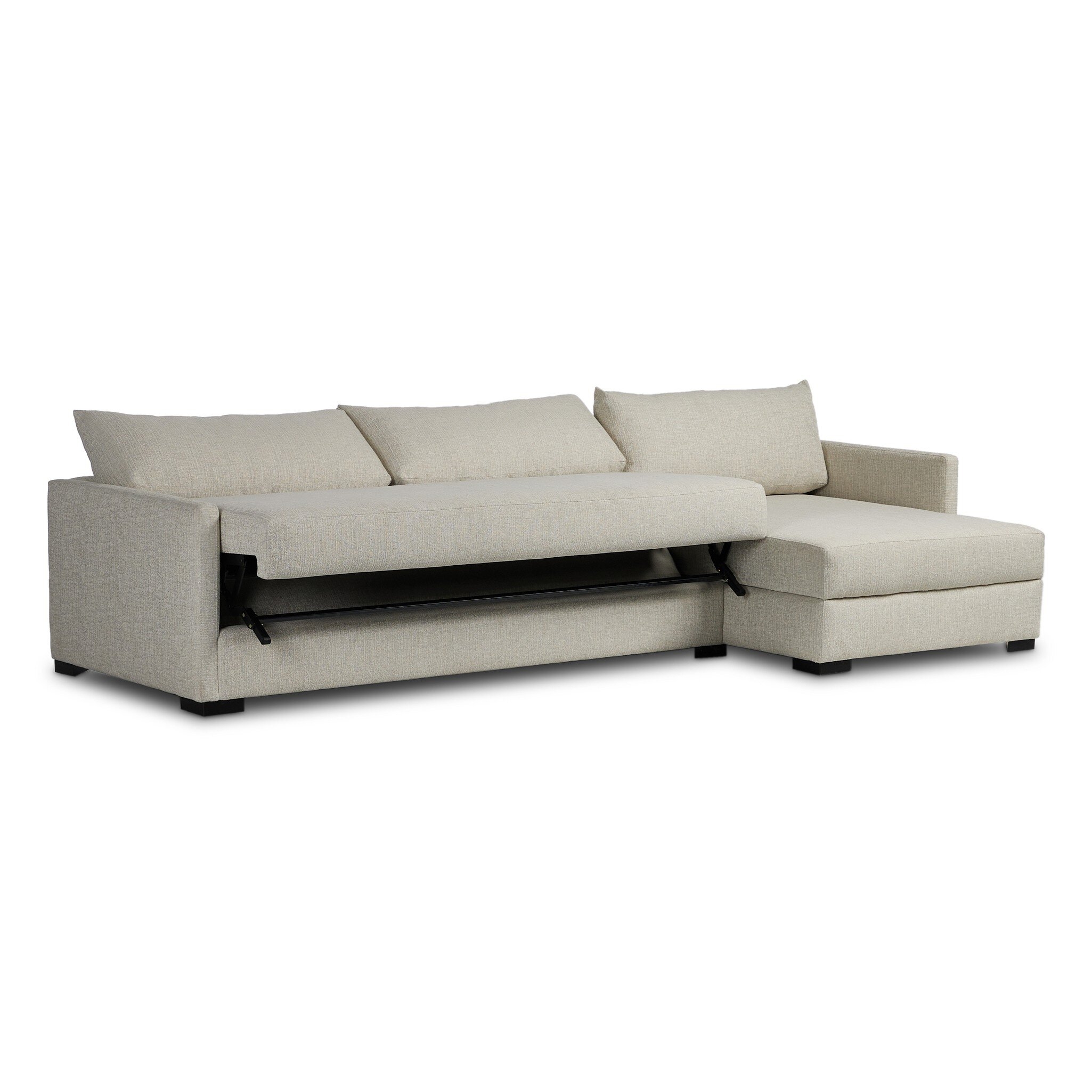 Wickham 2Pc Sleeper Sectional W/Storage - Alameda Snow - Image 6