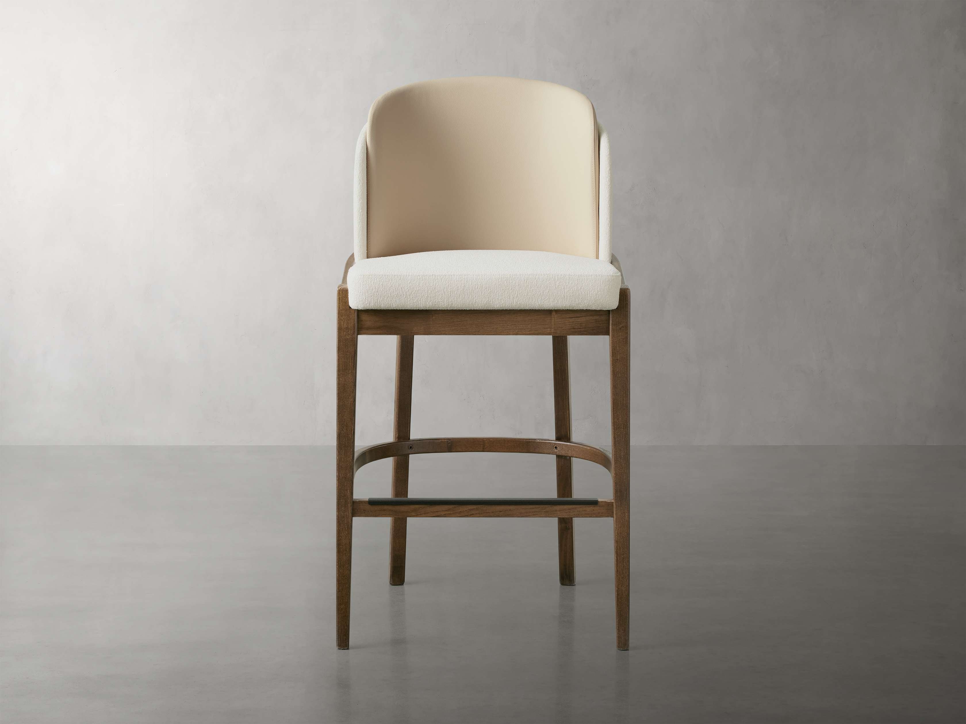 Mena Stool in Upholstered White  Cushing Mellow/Barstool - Image 0