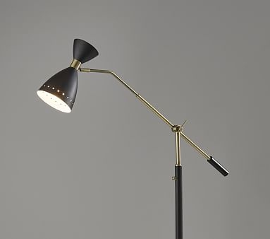 Elias Adjustable Floor Lamp, Black - Image 2