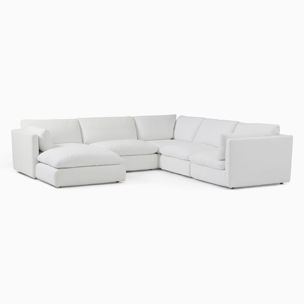 Hampton 6-Piece L-Shape Chair Sectional Native Linen White CS - Image 0