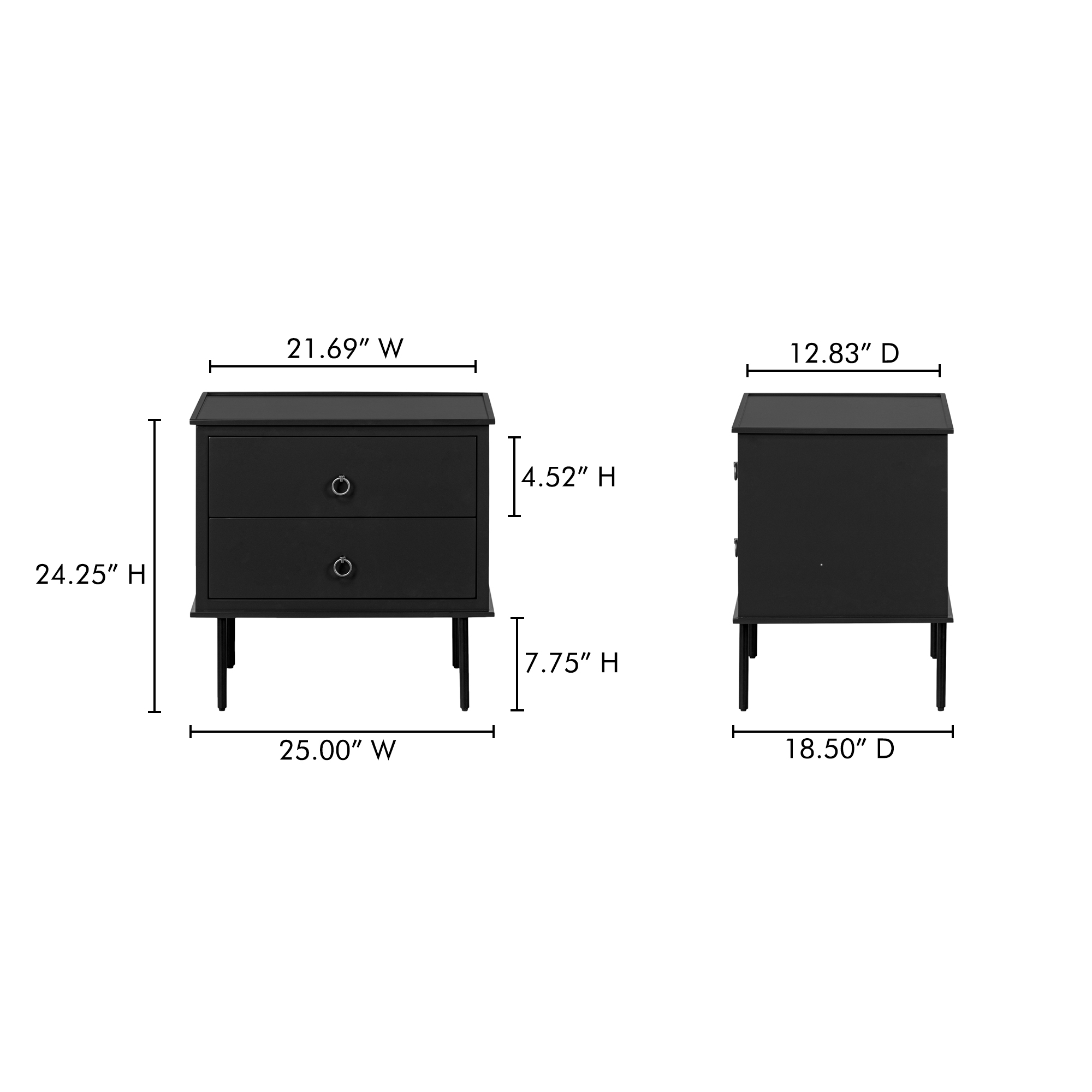 Reagan Nightstand Black - Image 10