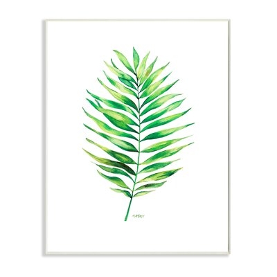 Minimal Green Palm Tropical Plant Over White - Image 0