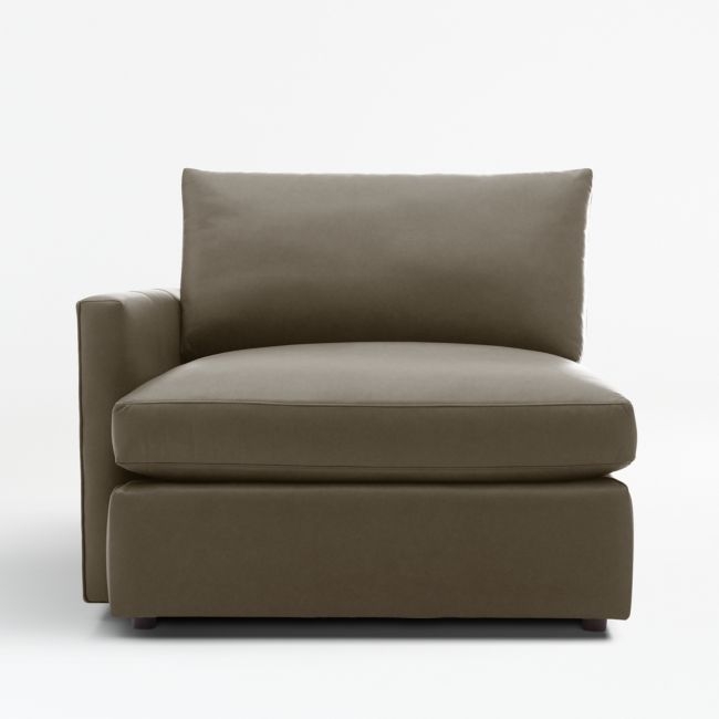 Lounge Deep Leather Left-Arm Chair Sectional Piece - Image 0