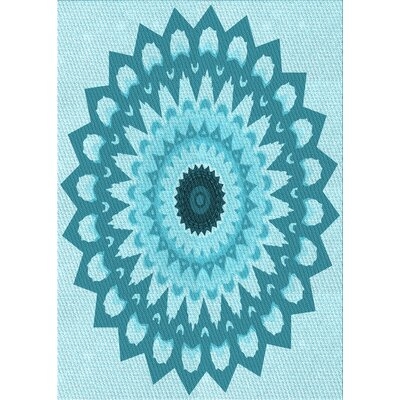 Wool Light Blue Area Rug - Image 0