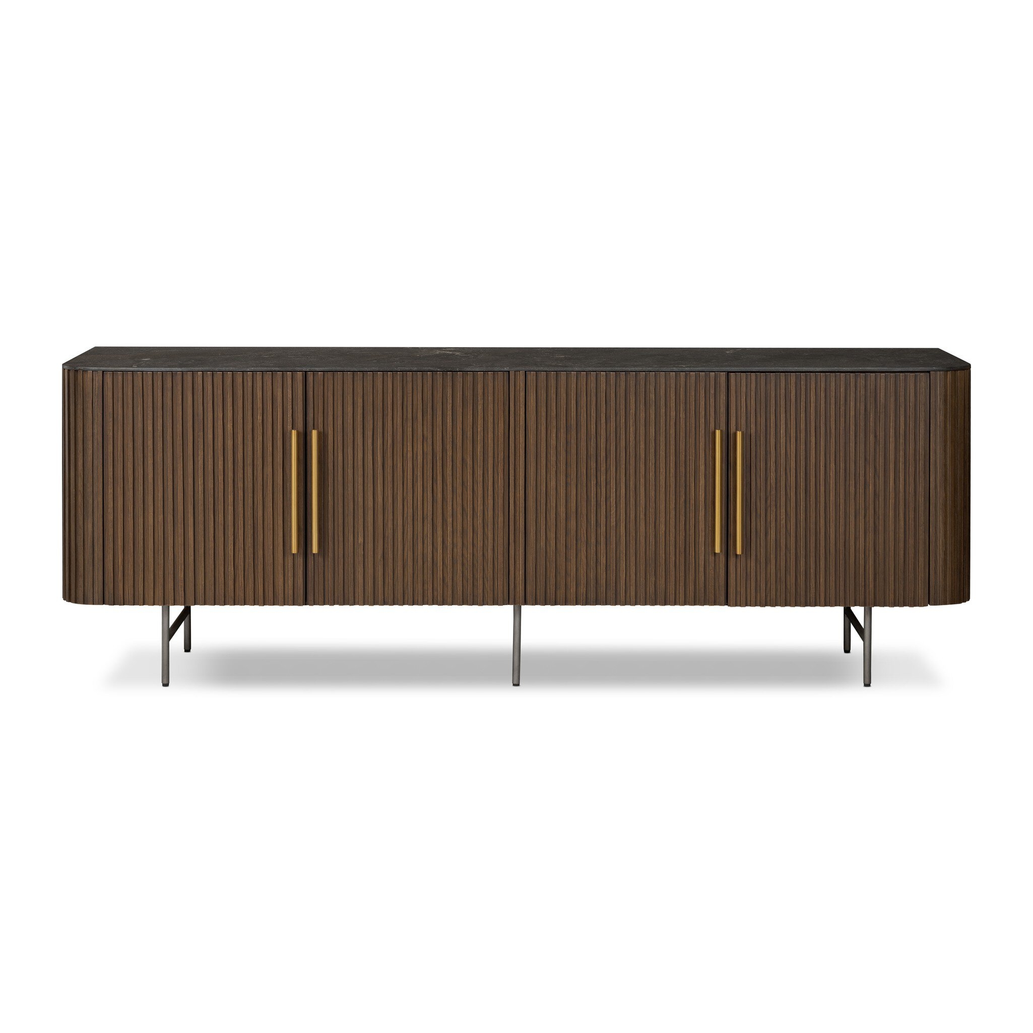 Fletcher Media Console - Terra Brown Oak - Image 0