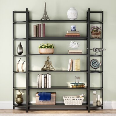 Birttany 70" H x 62" W Metal Library Bookcase - Image 0