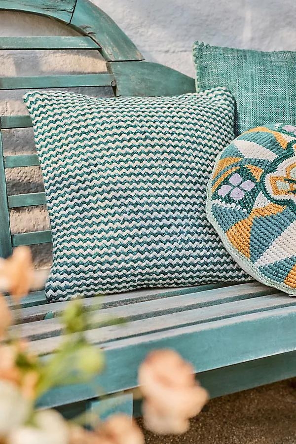 Chevron Indoor/Outdoor Woven Pillow - Image 0