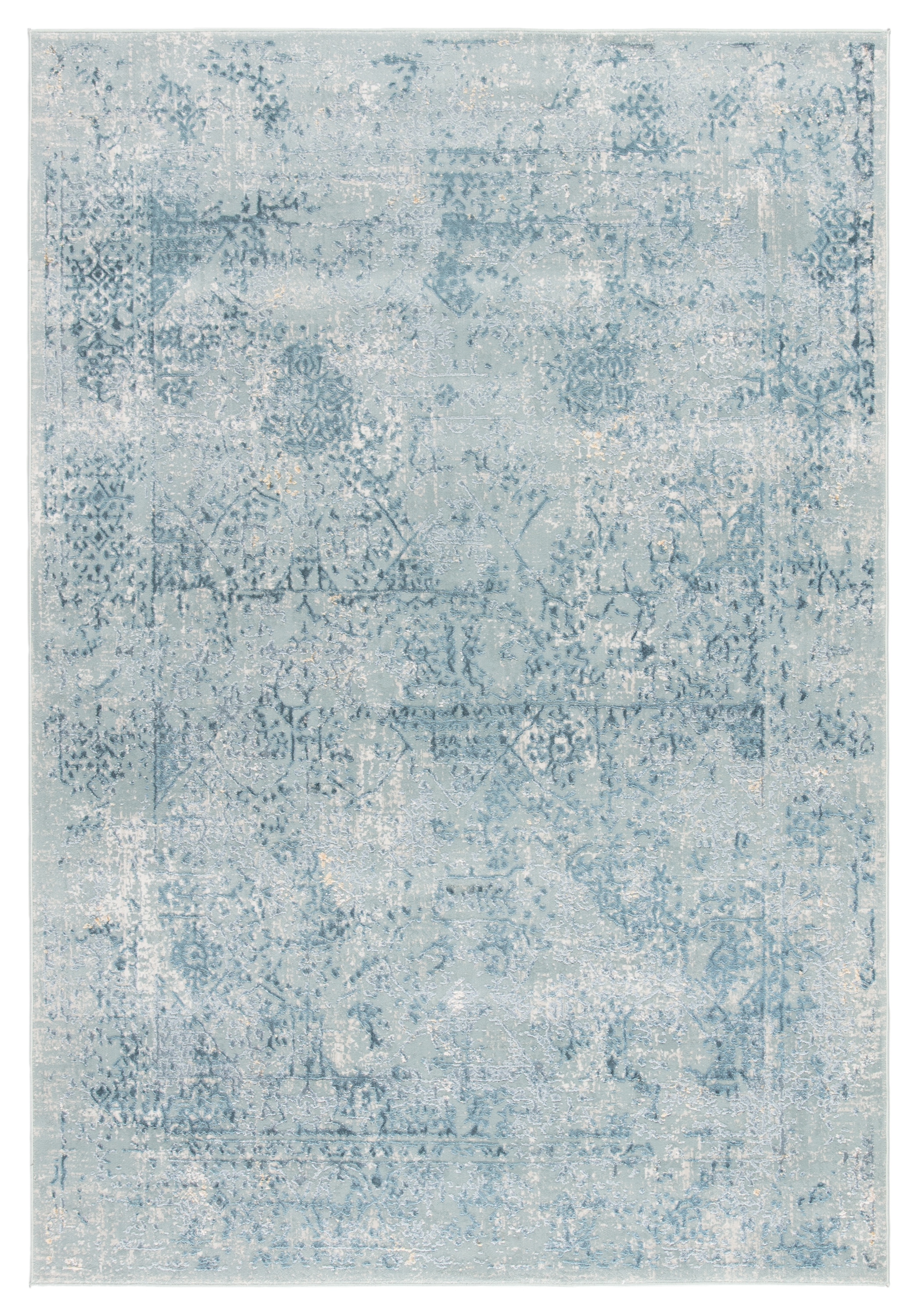 Yvie Abstract Blue/ Teal Area Rug (6'X9') - Image 0