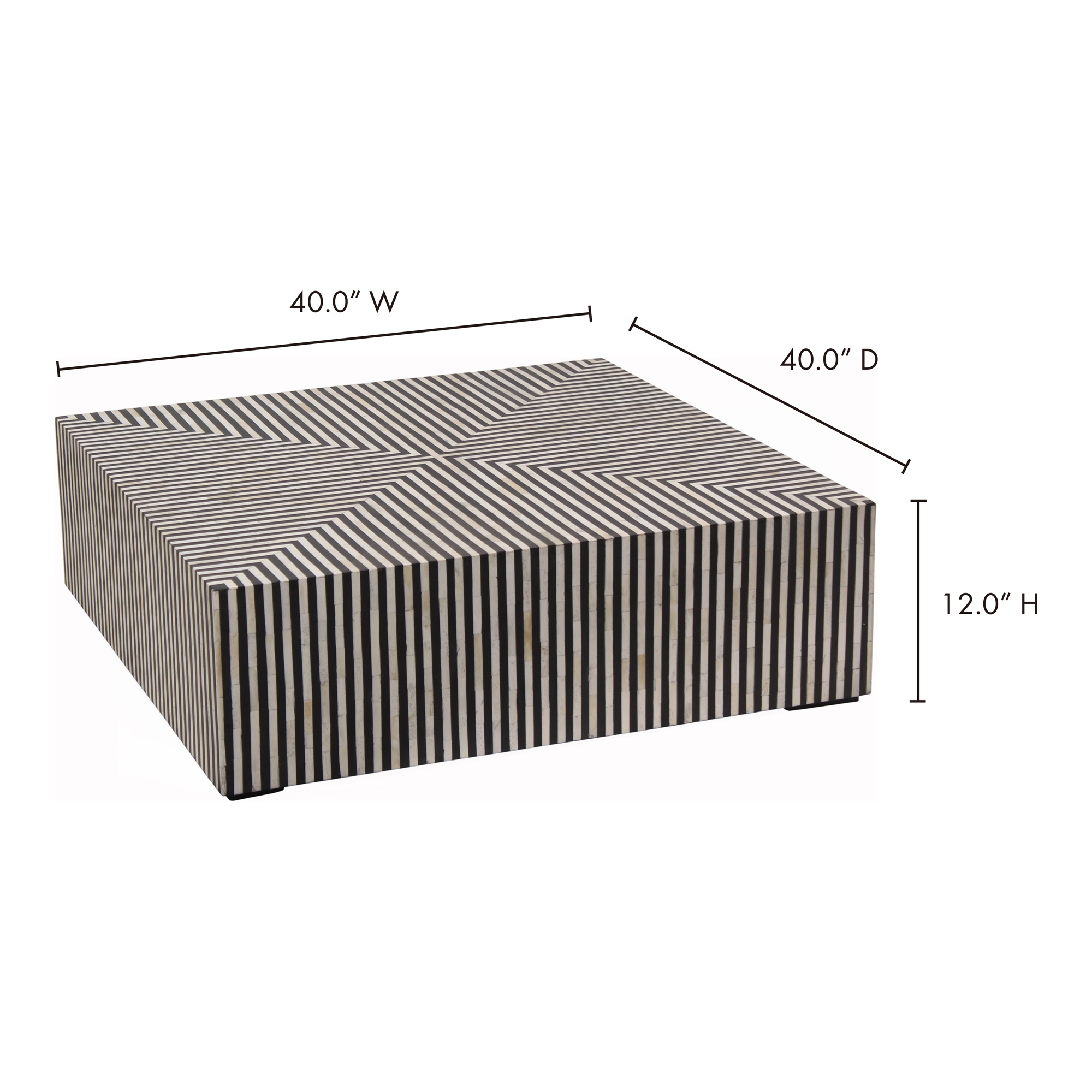 Terning Coffee Table Black and White - Image 6