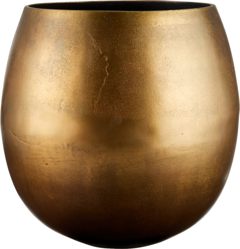 Rough Cast Brass Metal Indoor Planter Small - Image 8