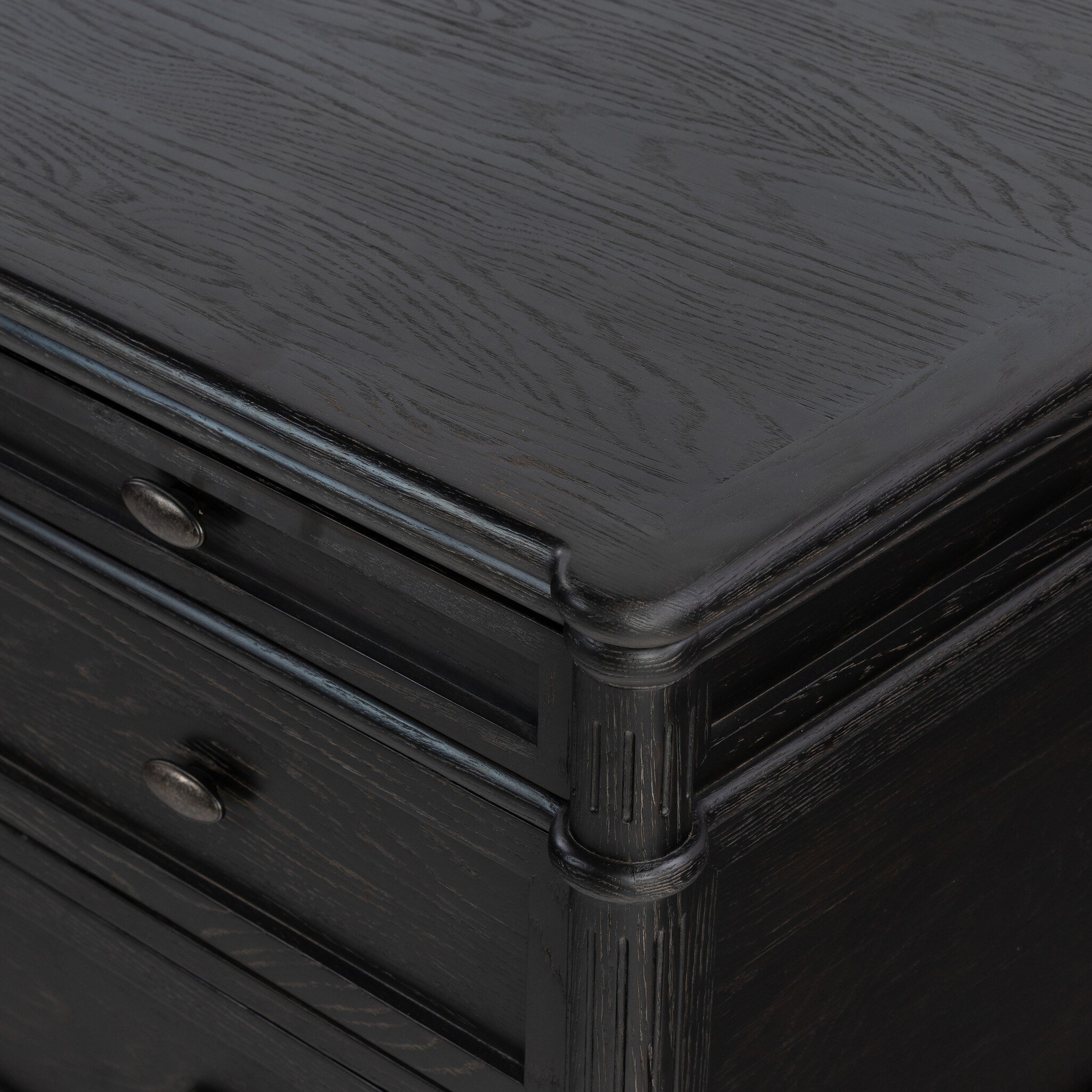 Toulouse Executive Desk - Distressed Black Oak - Image 8