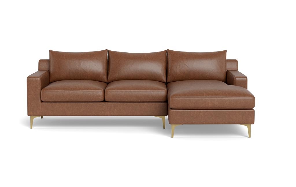Sloan Leather Right Chaise Sectional - Image 0
