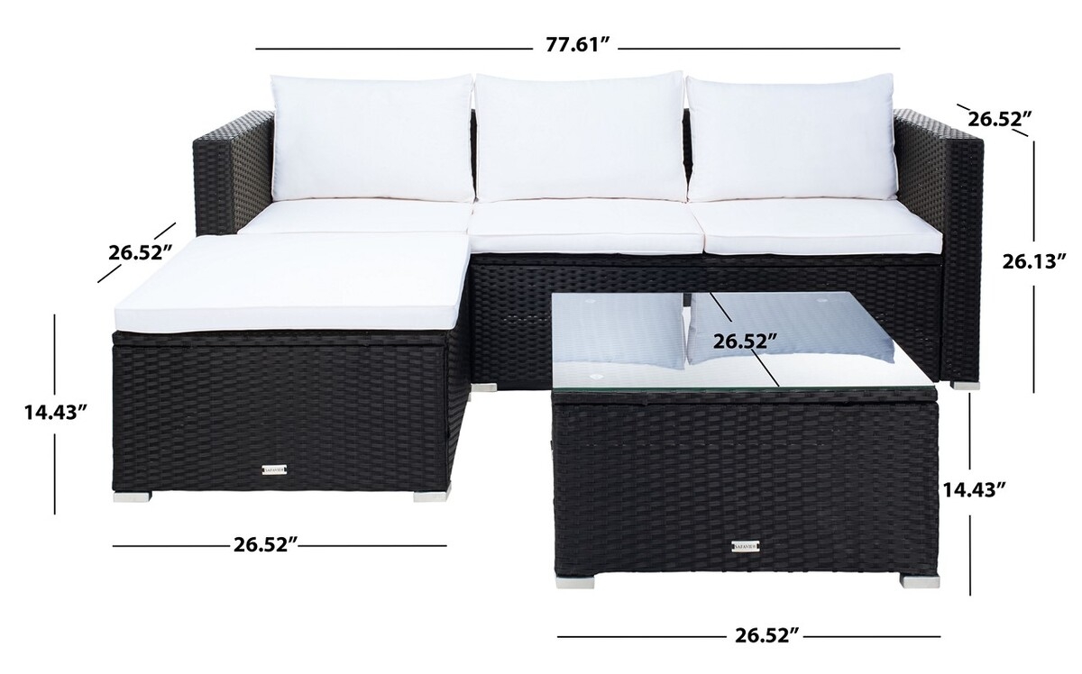 Madalina Living Set - Black/Beige - Safavieh - Image 7