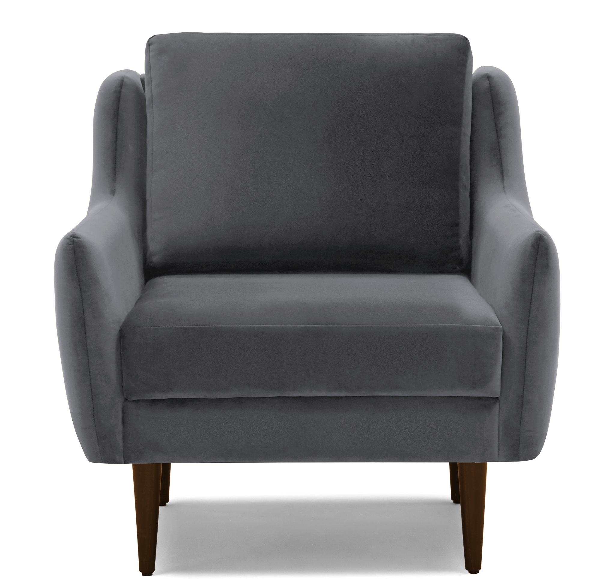 Gray Bell Mid Century Modern Chair - Essence Ash - Mocha - Image 0