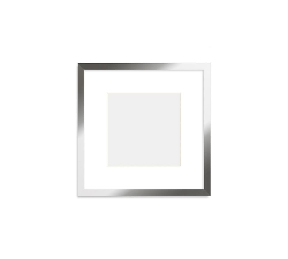 Metal Gallery Frame, 2" Mat, 5x5 - Bright Silver - Image 0