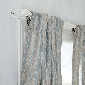 Bark Texture Jacquard Curtain, Dusty Blue, 48"x84" - Image 2