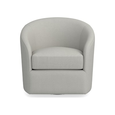 Montclair Swivel Chair, Standard, Performance Slub Weave, Light Gray - Image 0