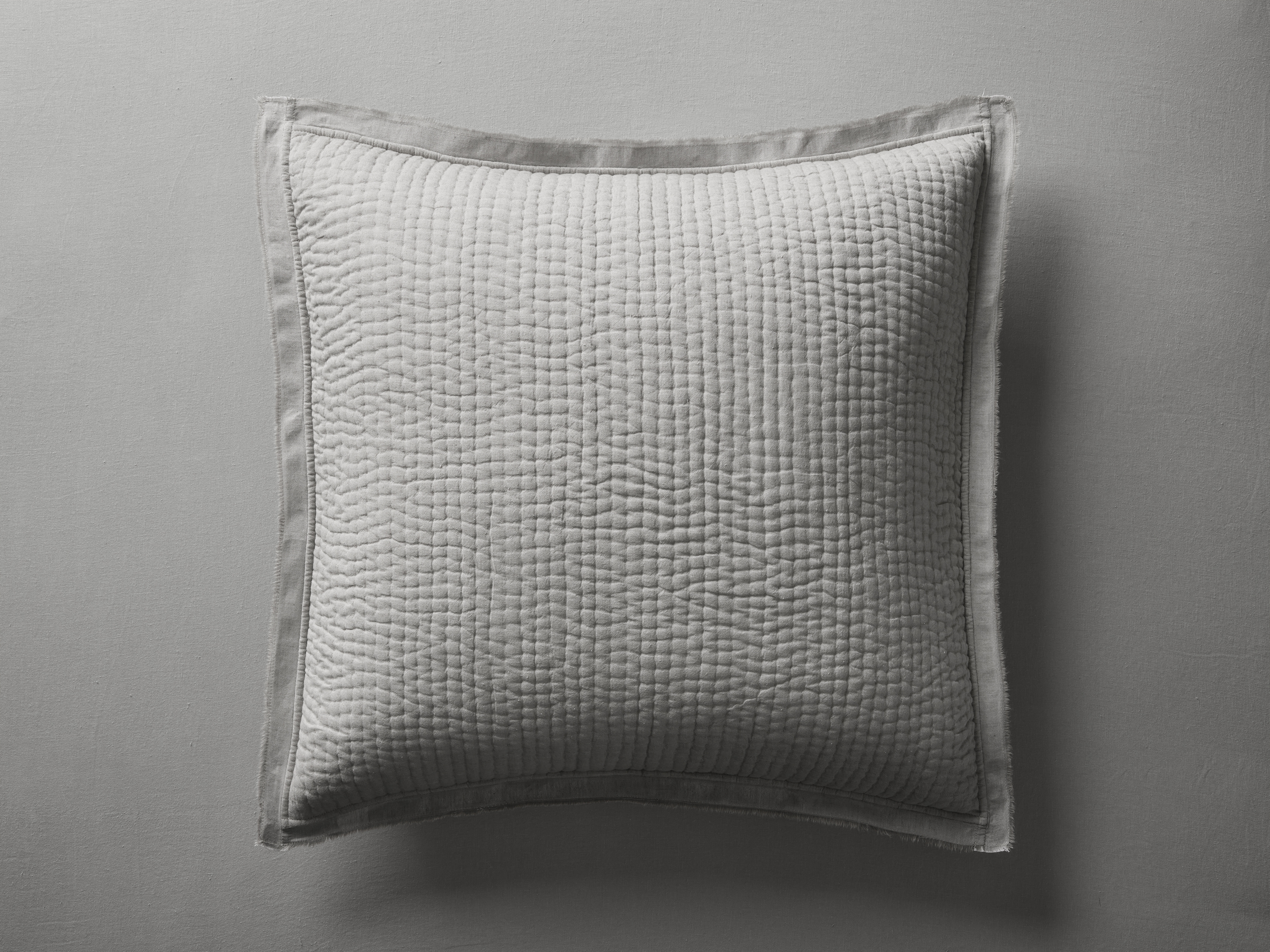 Tulaya Sham Cotton in Gray  Fog/Euro - Image 0