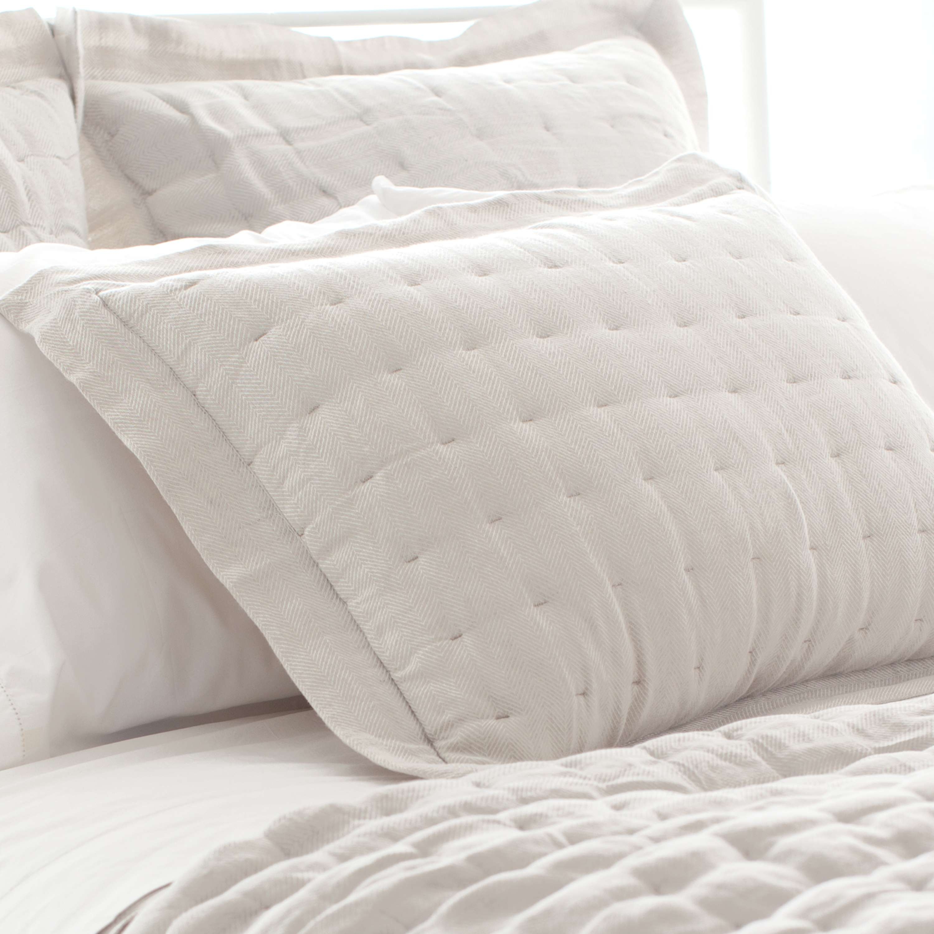 Brussels Natural Quilted sham - Image 0