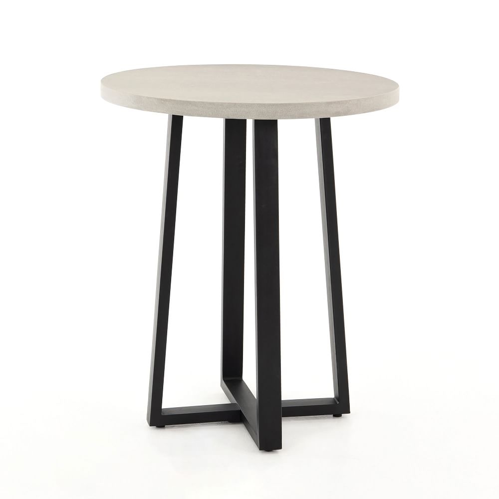 Malfa 30" Outdoor Round Counter Table, Light Grey - Image 0