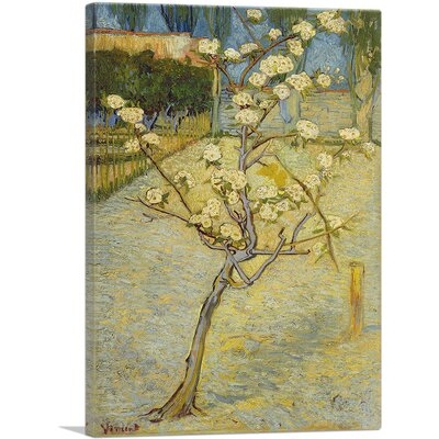 ARTCANVAS Small Pear Tree In Blossom 1888 Canvas Art Print By Vincent Van Gogh_Rectangle - Image 0