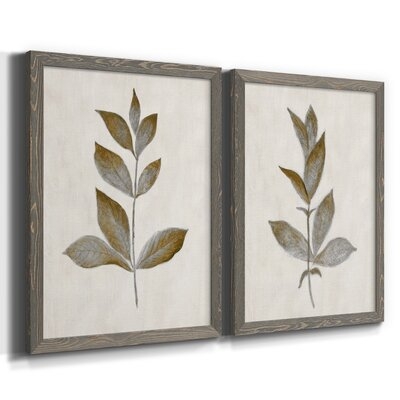 Bronze Leaf I-Premium Framed Canvas - Grey framed - Image 1