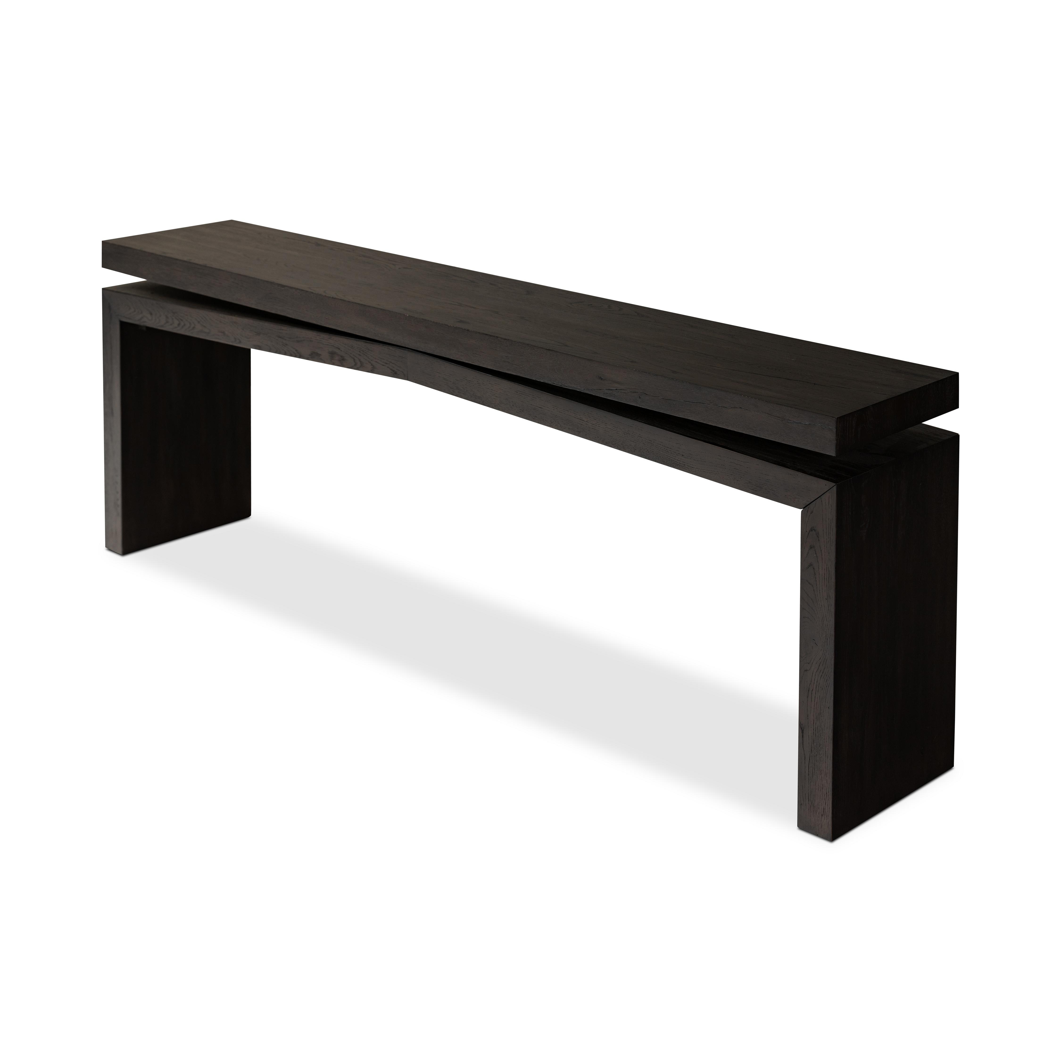 Matthes Console Table-Smoked Black - Image 10