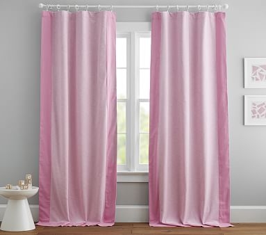 Contrast Border Blackout Curtain, 96 Inches, Navy - Image 2