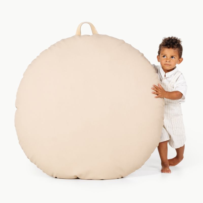 Gathre Millet Tan Round Kids Floor Cushion - Image 2