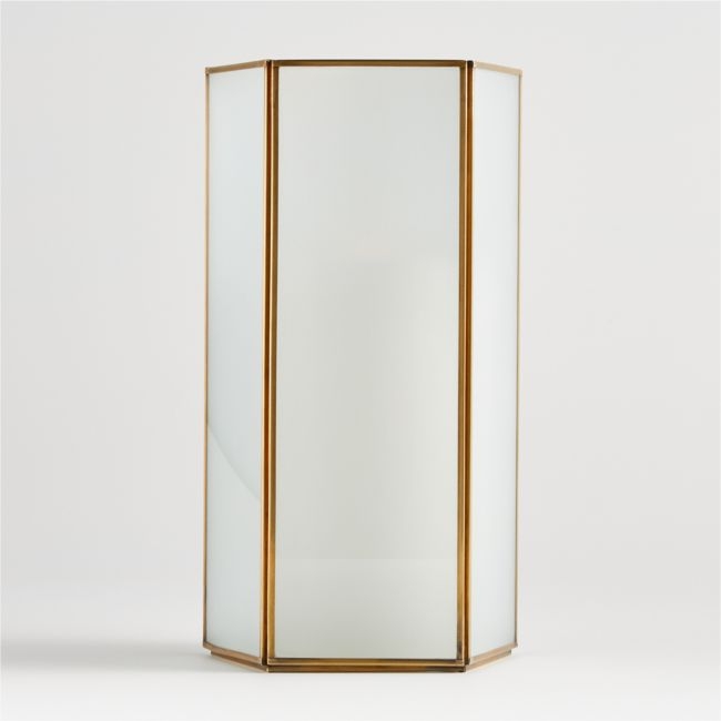Andelyn Frosted Glass Hurricane, Large - Image 0