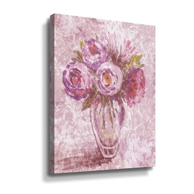 Floral Impressionism Bouquet of Flowers in the Vase IV by Irina Sztukowski - Graphic Art Print on Canvas - Image 0