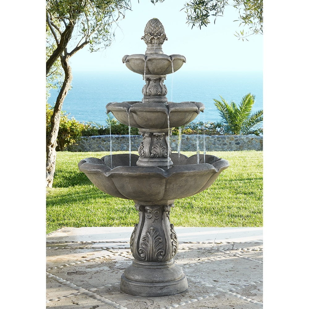 John Timberland Browning 65" High Three-Tier Traditional Fountain - Image 0