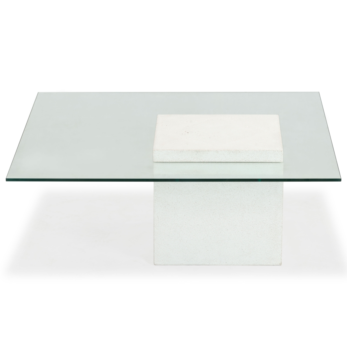Sophibeth Concrete Coffee Table - Ivory/Clear - Image 7