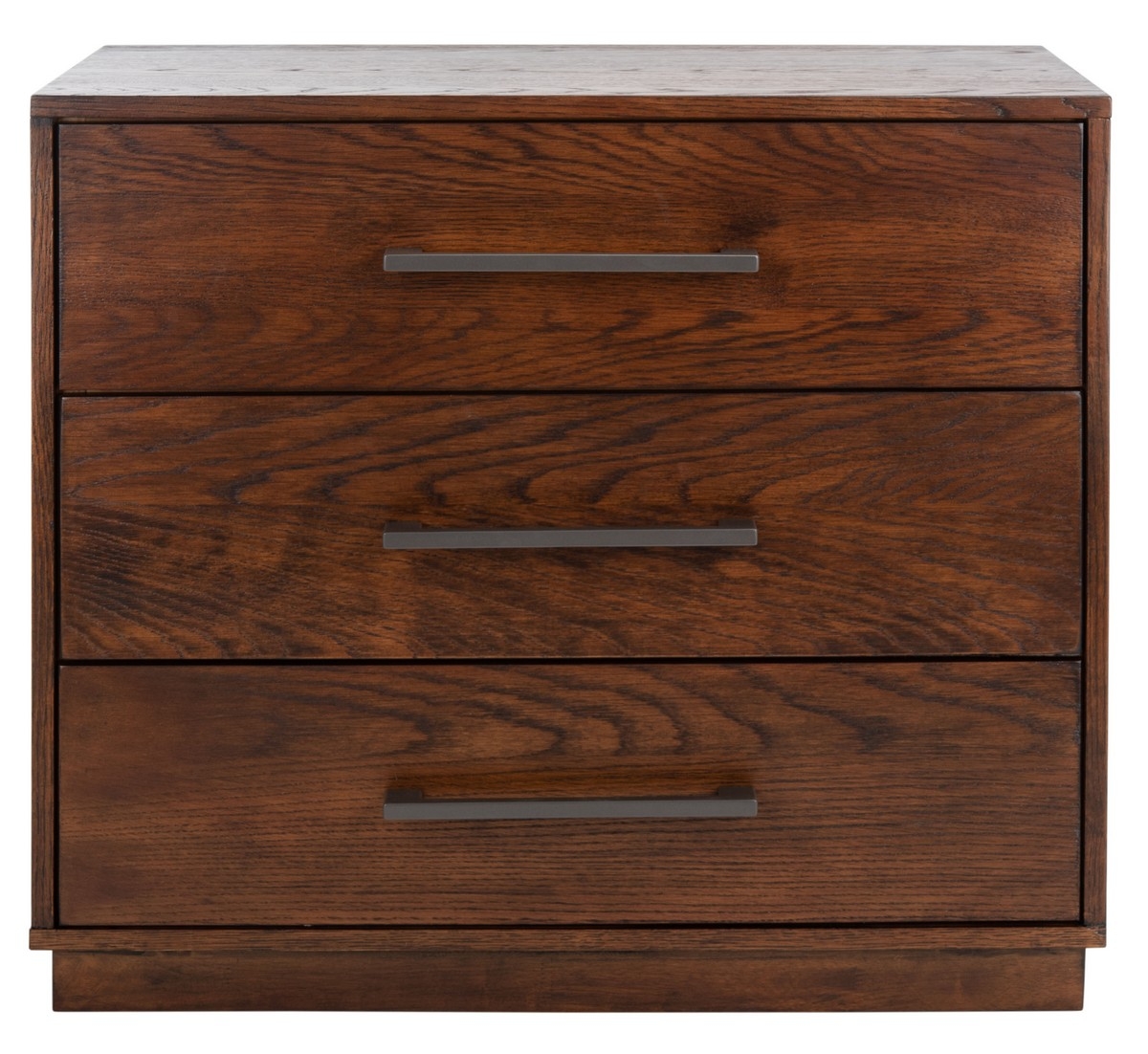Mallory 3 Drawer Nightstand - Dark Brown - Image 0