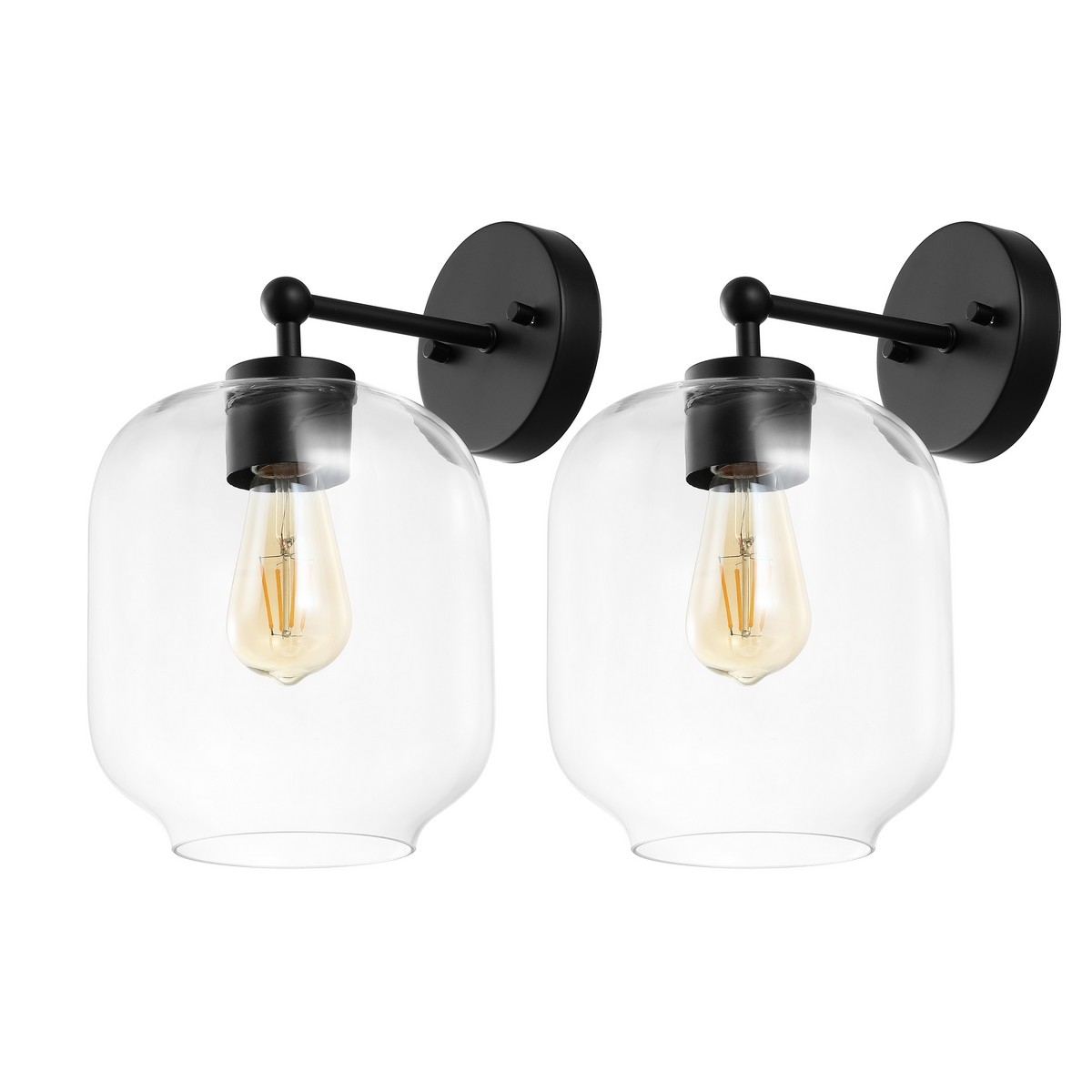 Edie 9.5" Wall Sconce - Black - Safavieh - Image 0
