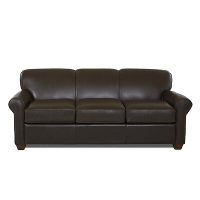 Jennifer Genuine Leather 81" Rolled Arm Sofa Bed - Image 0
