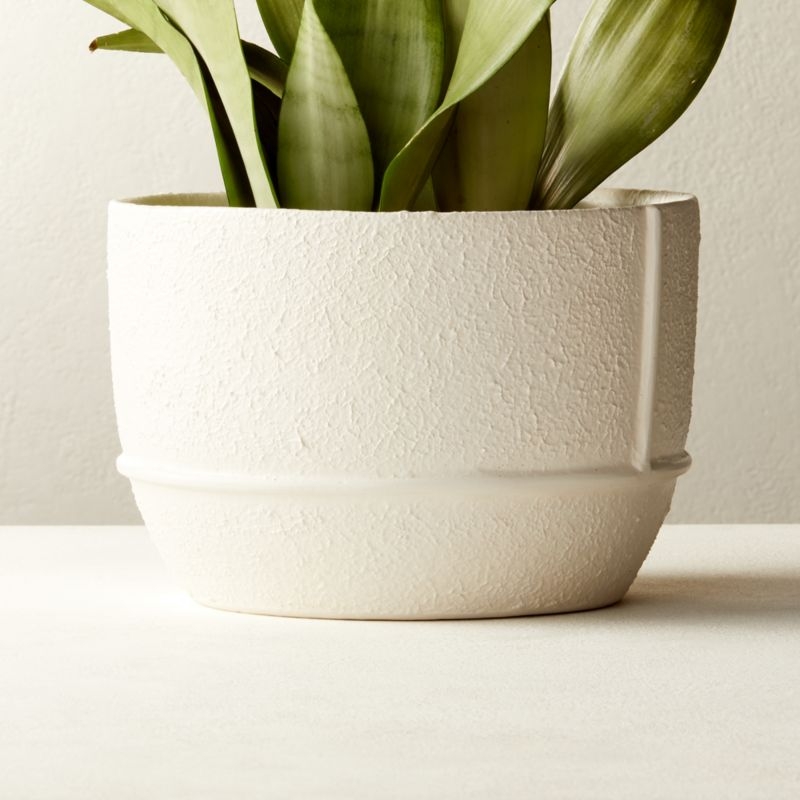 Theory Small White Textured Planter - Image 3