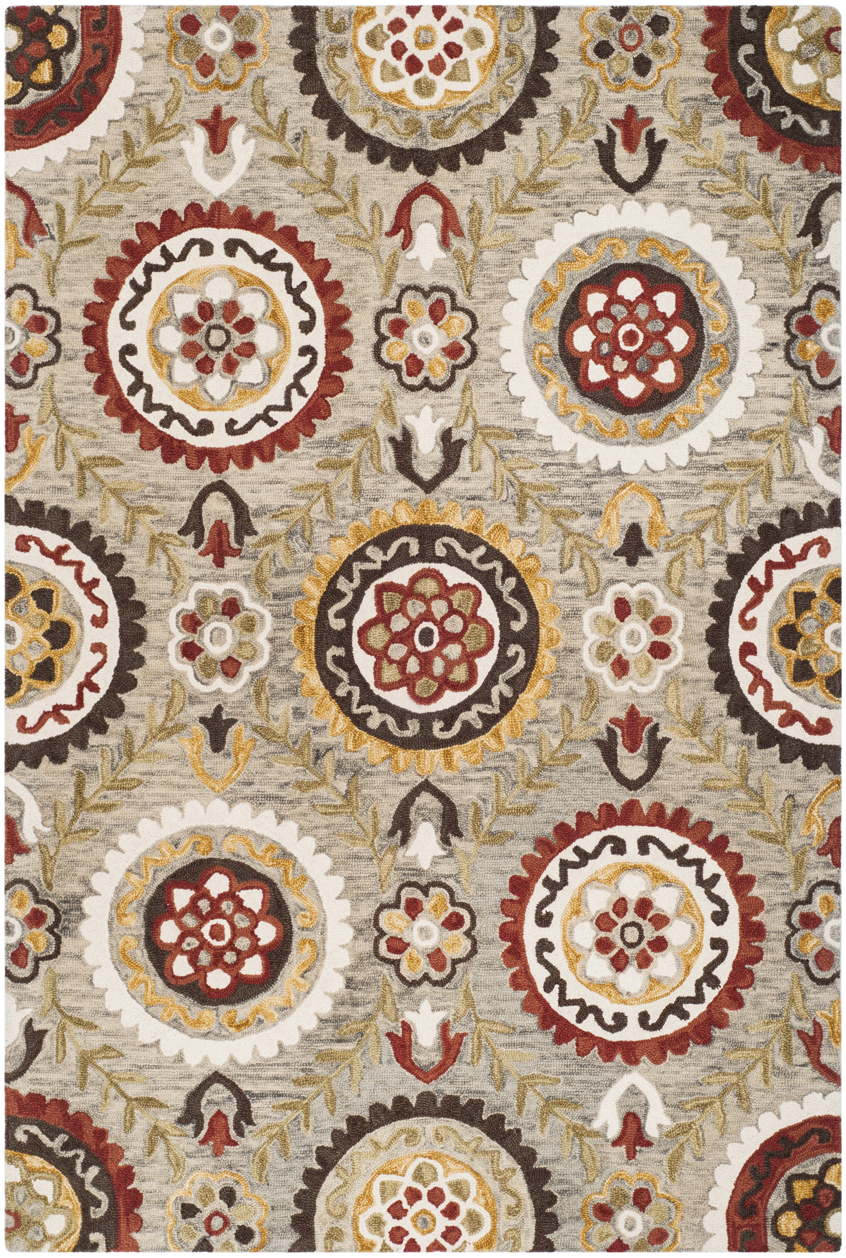 Arlo Home Hand Hooked Area Rug, SZN374C, Grey/Multi,  5' X 8' - Image 0