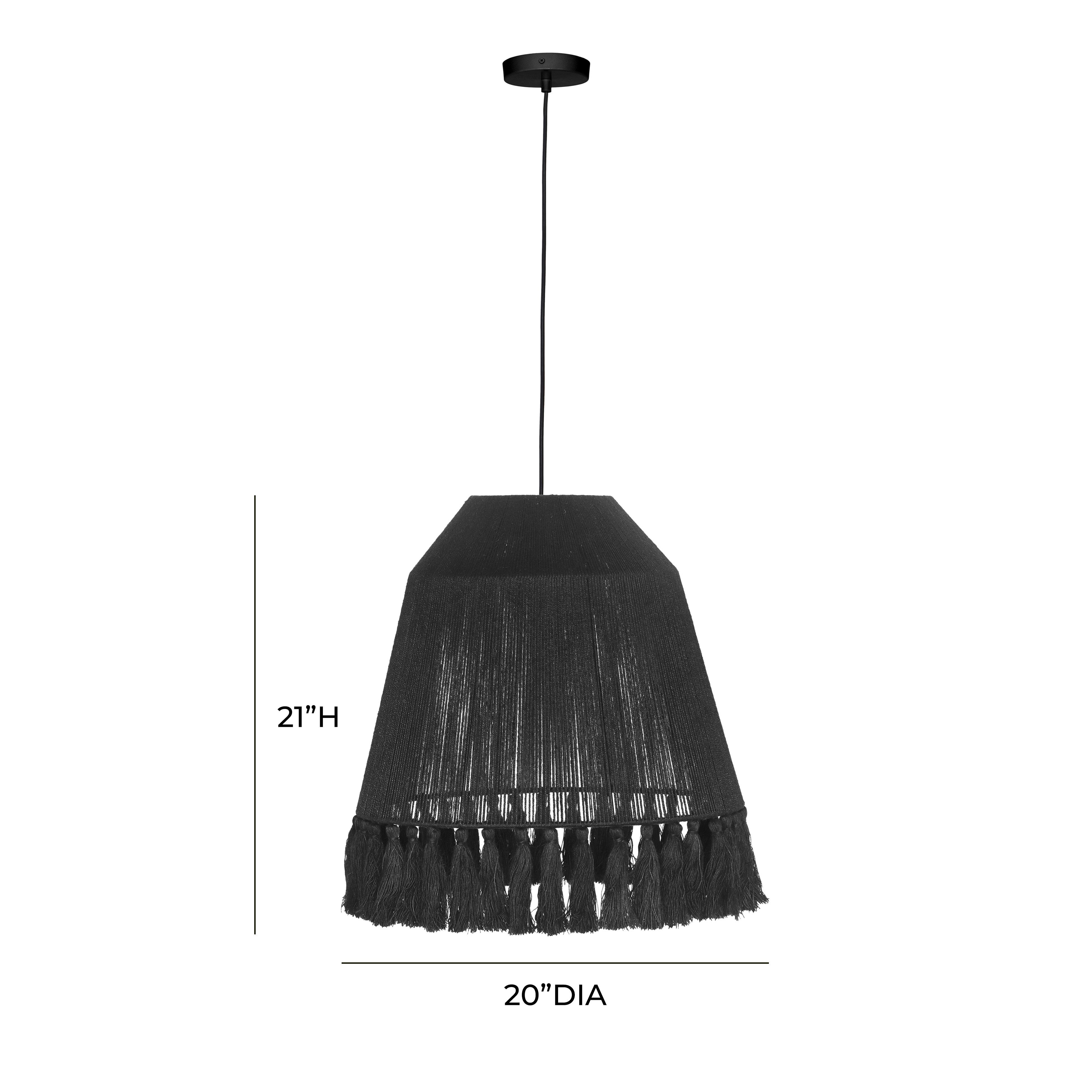 Bokaro Black Jute Large Pendant Lamp - Image 5