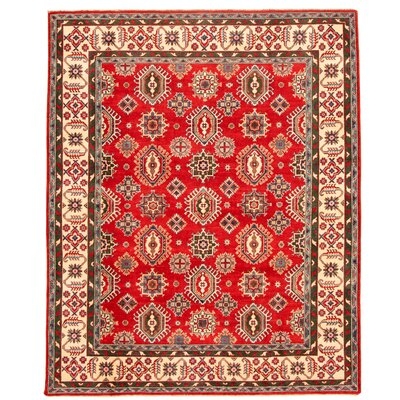 One-of-a-Kind Wycliffe Hand-Knotted 2010s Uzbek Gazni Red/Brown 8'4" x 10'2" Wool Area Rug - Image 0