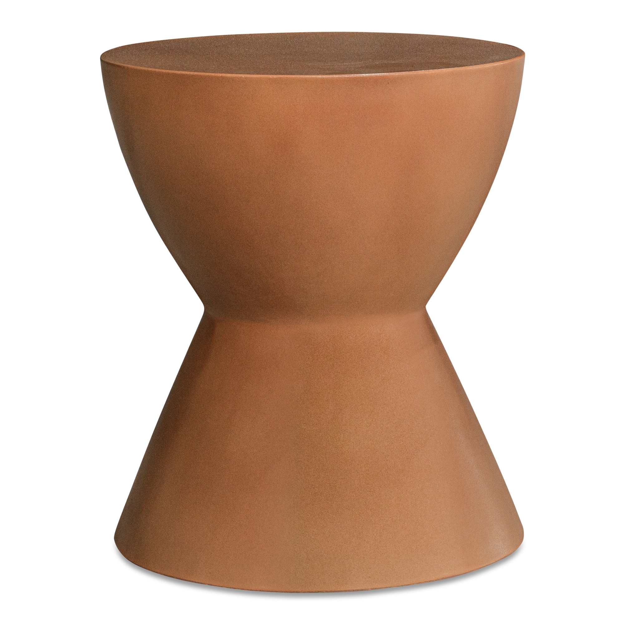 Hourglass Outdoor Stool Terracotta - Image 0