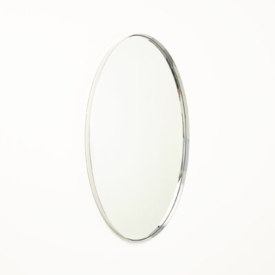 Elongated Oval Mirror-Nickel-Sm - Image 0